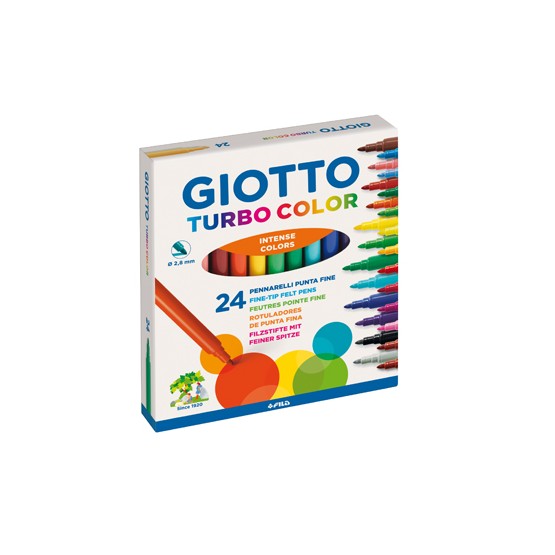 Marcador Feltro Giotto Turbo Color 24 Cores