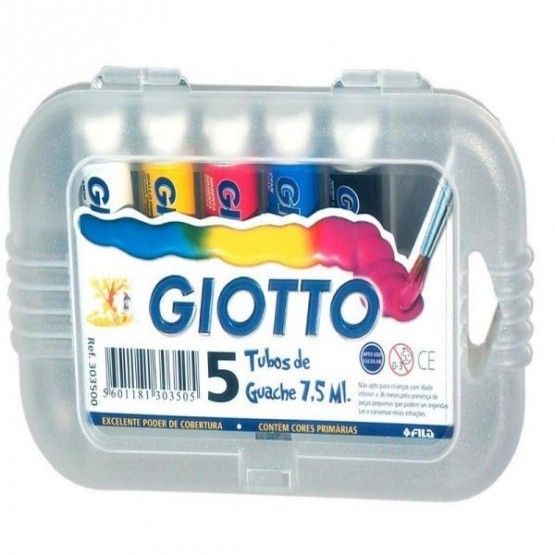 Giotto Caixa 5 Guaches Escolares 7,5ml
