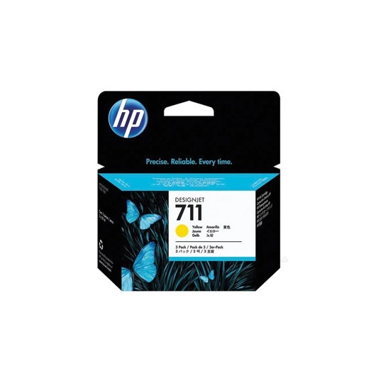 Tinteiro HP Designjet T120/T520 Nº711 Amarelo Pack3